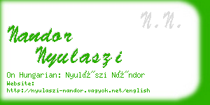 nandor nyulaszi business card